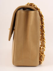 Mademoiselle Stitch CC Turnlock Chain Bag, Beige, circa 1995