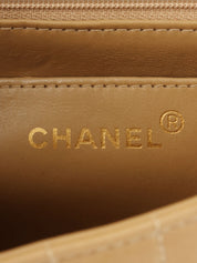 Mademoiselle Stitch CC Turnlock Chain Bag, Beige, circa 1995