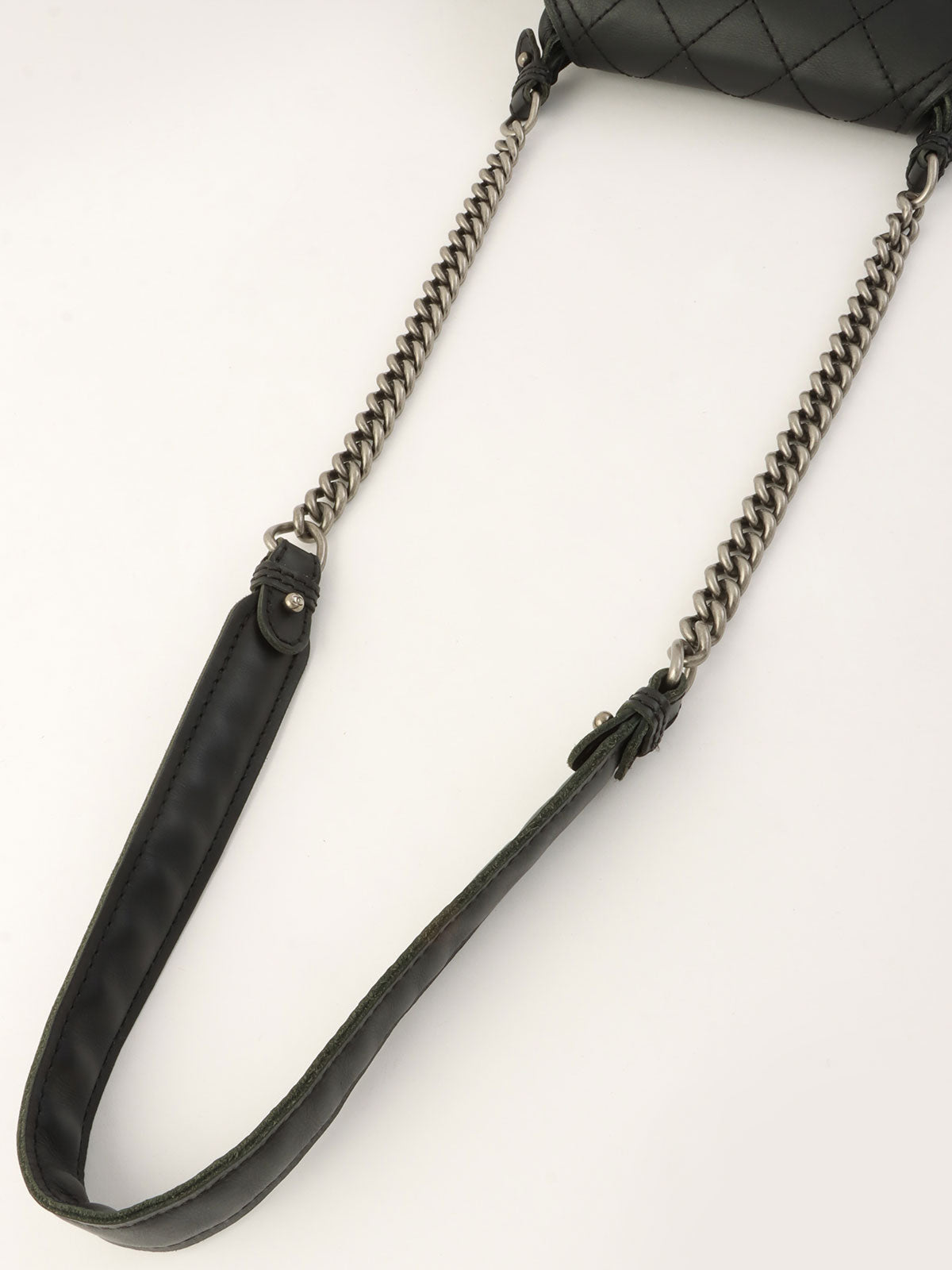 2011 Ultra Stitch CC Mark Plate Chain Shoulder Bag Black