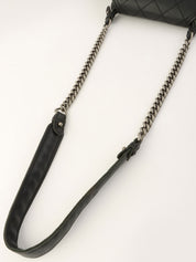 2011 Ultra Stitch CC Mark Plate Chain Shoulder Bag Black