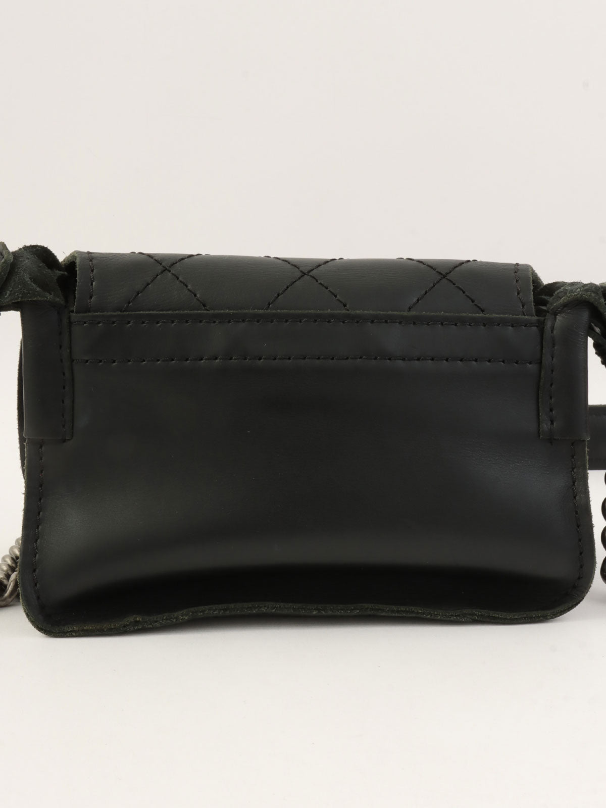 2011 Ultra Stitch CC Mark Plate Chain Shoulder Bag Black
