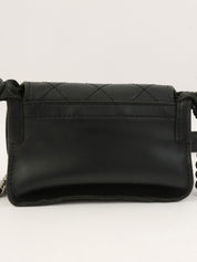 2011 Ultra Stitch CC Mark Plate Chain Shoulder Bag Black