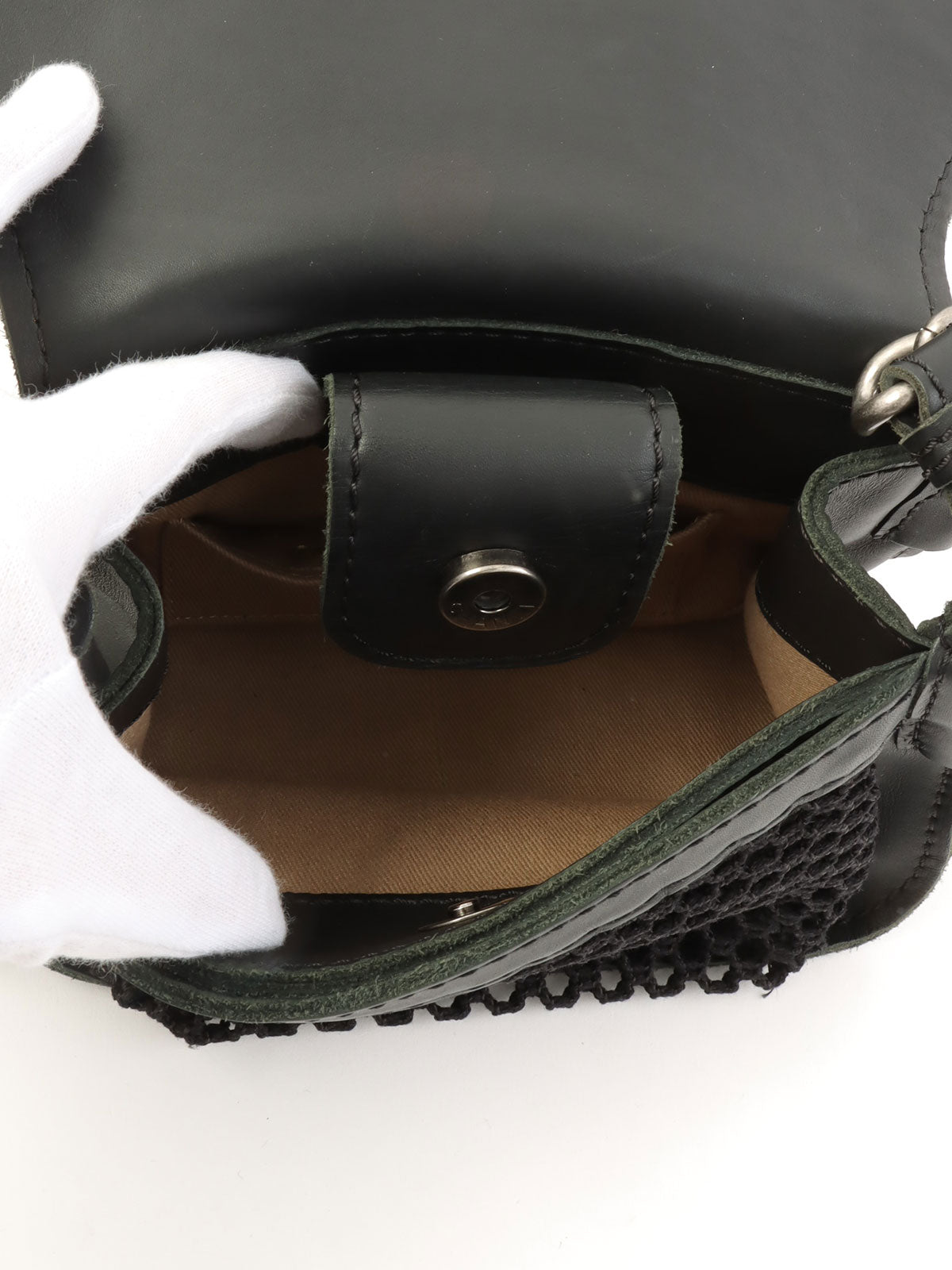 2011 Ultra Stitch CC Mark Plate Chain Shoulder Bag Black