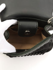 2011 Ultra Stitch CC Mark Plate Chain Shoulder Bag Black