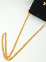 1998年頃製　スエードCCマークターンロックチェーンショルダーバッグ　ブラック