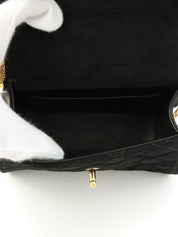 1998年頃製　スエードCCマークターンロックチェーンショルダーバッグ　ブラック