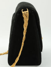 1998年頃製　スエードCCマークターンロックチェーンショルダーバッグ　ブラック