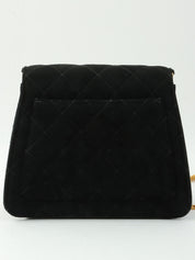 1998年頃製　スエードCCマークターンロックチェーンショルダーバッグ　ブラック