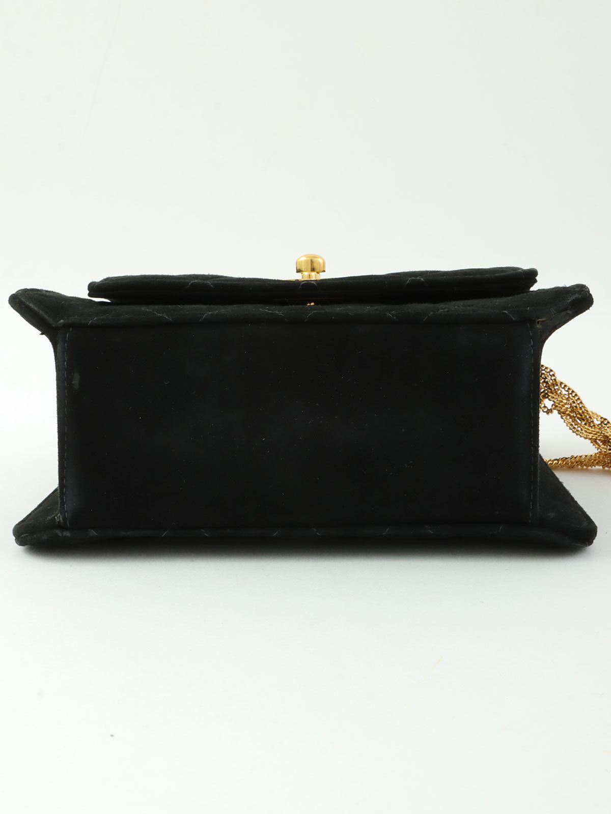 1998年頃製　スエードCCマークターンロックチェーンショルダーバッグ　ブラック