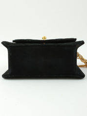 1998年頃製　スエードCCマークターンロックチェーンショルダーバッグ　ブラック