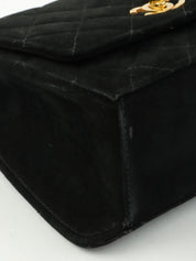 1998年頃製　スエードCCマークターンロックチェーンショルダーバッグ　ブラック