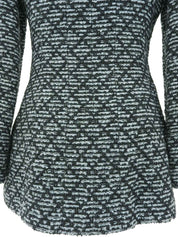 1995年製 ツイードCCマークボタンジャケット ブラック/アイスブルー