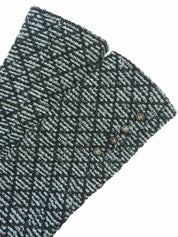 1995年製 ツイードCCマークボタンジャケット ブラック/アイスブルー