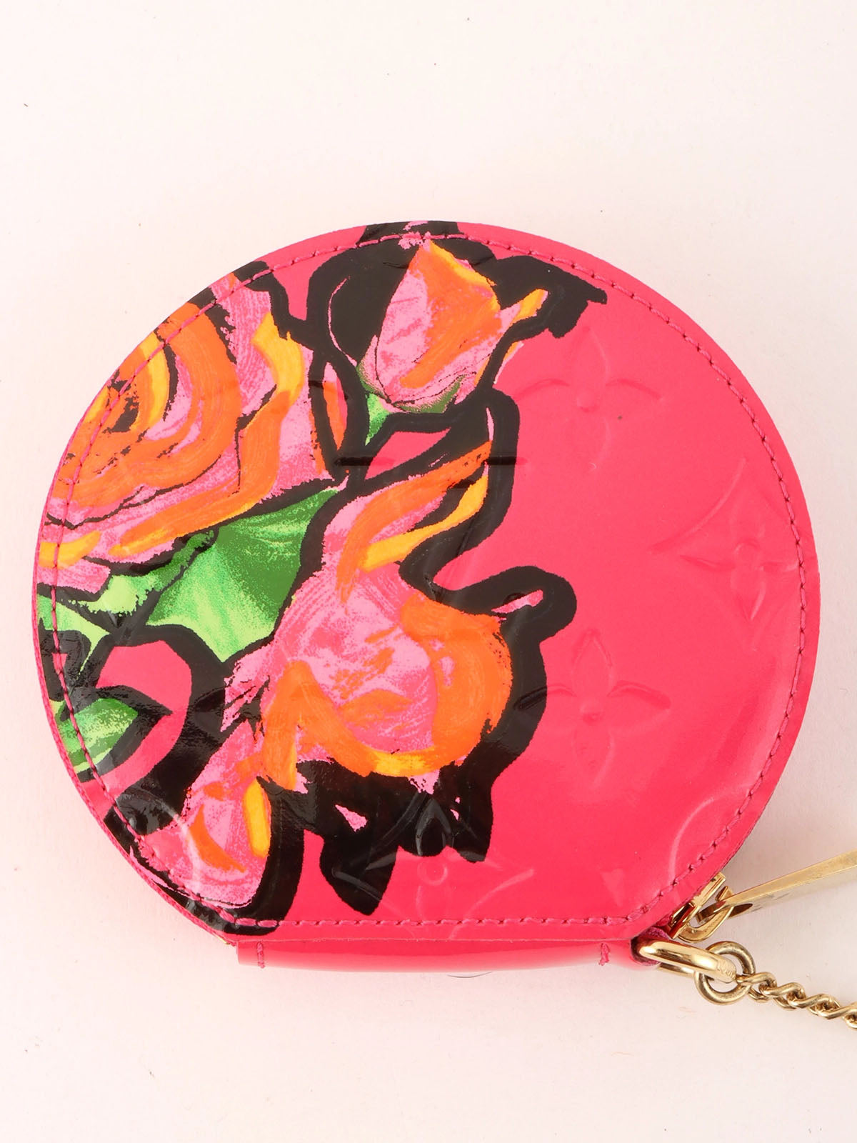 2009 Monogram Vernis Porte Monnaie Chapeau 玫瑰流行