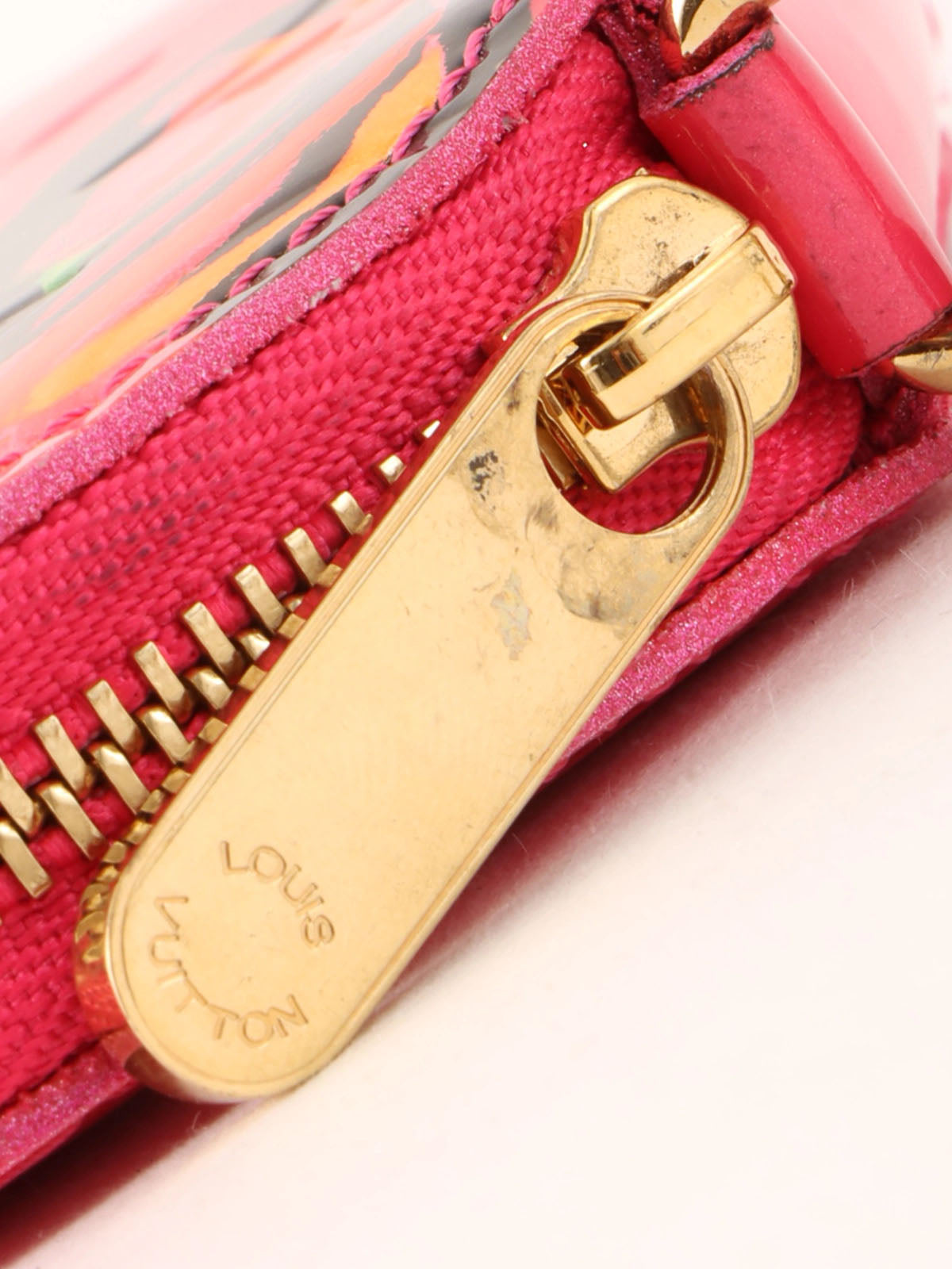 2009 Monogram Vernis Porte Monnaie Chapeau 玫瑰流行