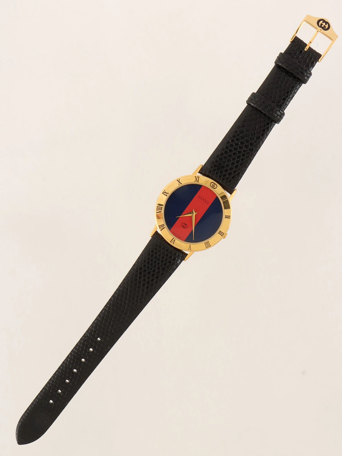 Boys' Round Logo Shelly Line Face Watch in Gold/Black/Multi