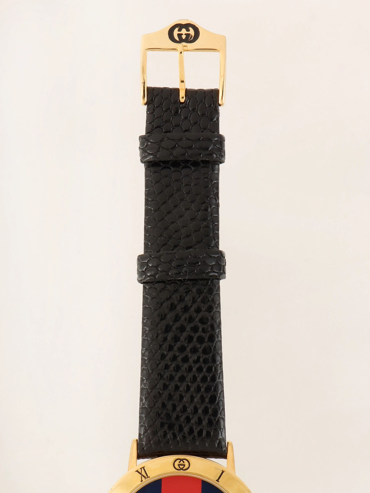 Boys' Round Logo Shelly Line Face Watch in Gold/Black/Multi