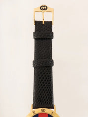 Boys' Round Logo Shelly Line Face Watch in Gold/Black/Multi