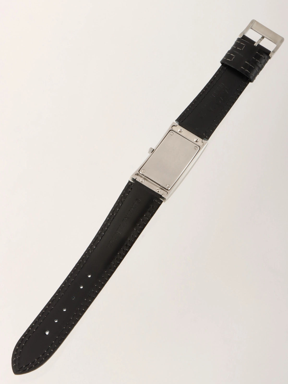 Square Logo Face Watch Silver/Black