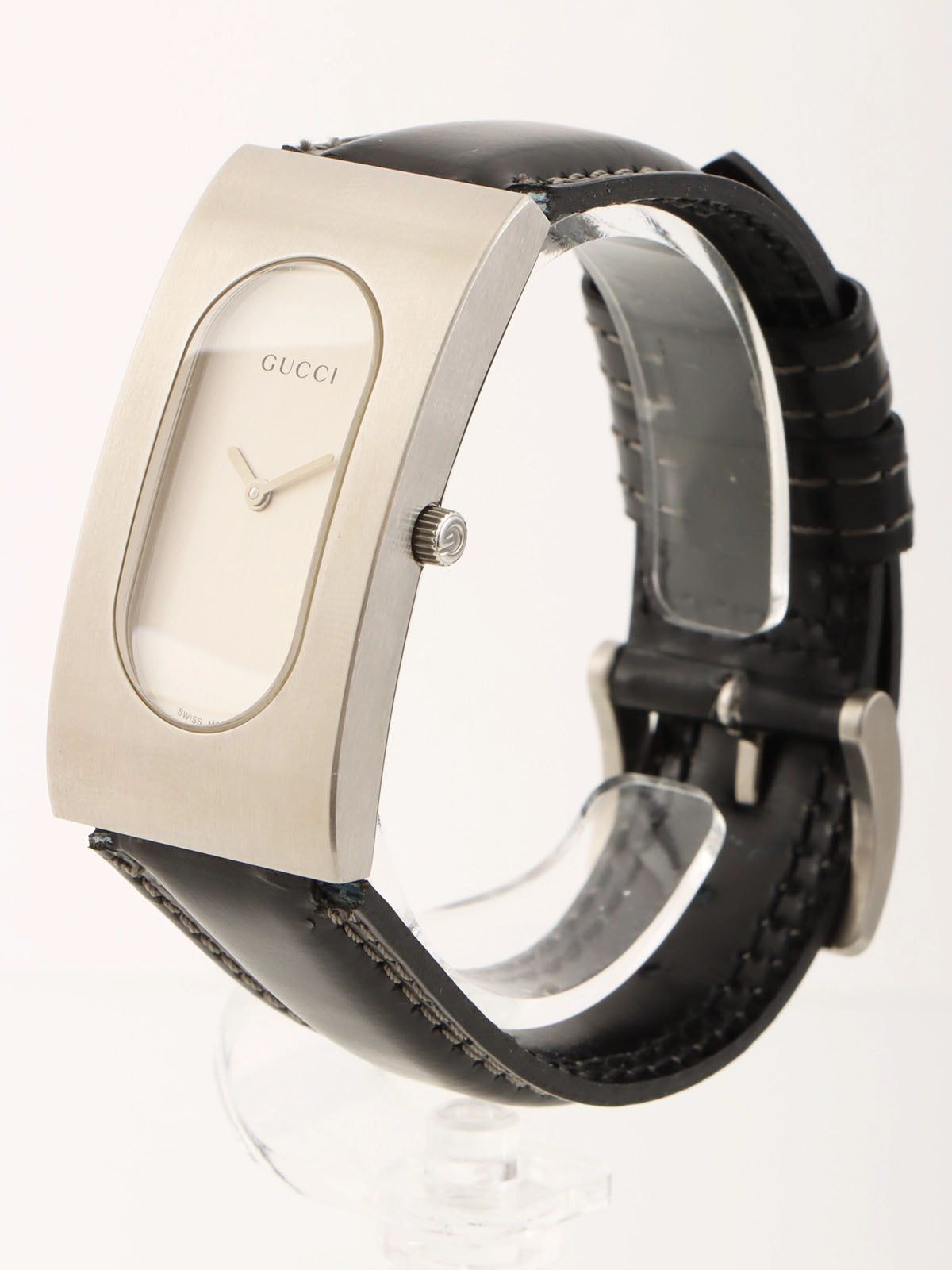 Square Logo Face Watch Silver/Black