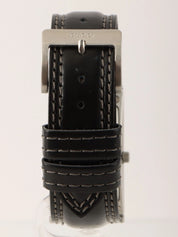 Square Logo Face Watch Silver/Black
