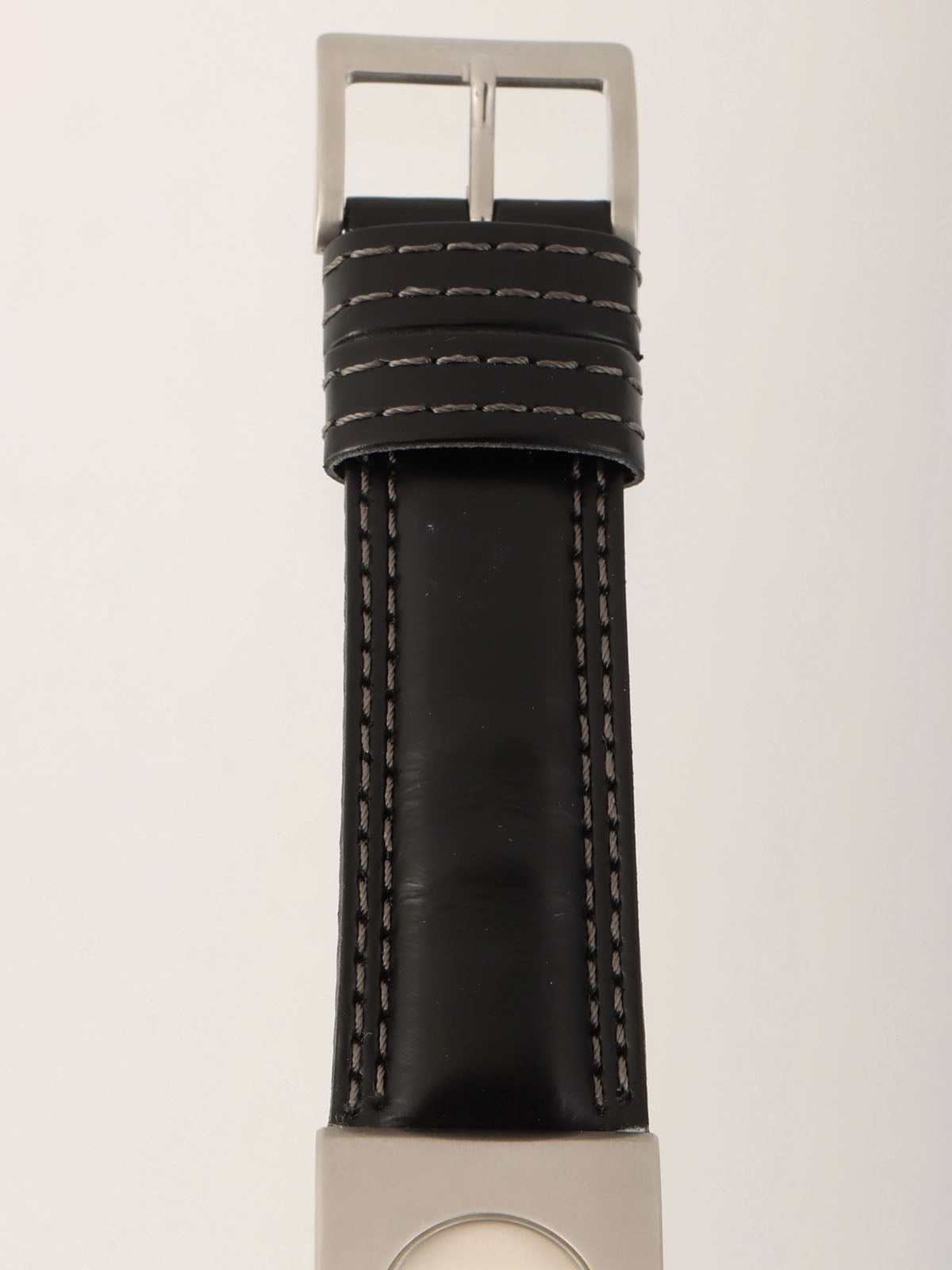 Square Logo Face Watch Silver/Black