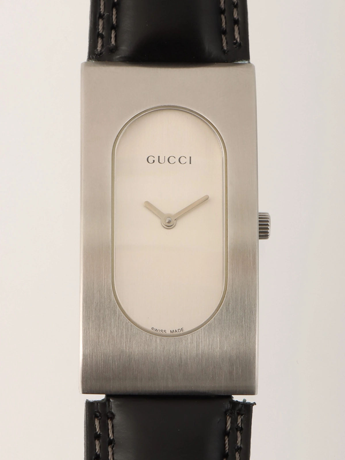 Square Logo Face Watch Silver/Black