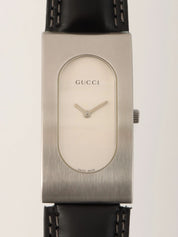 Square Logo Face Watch Silver/Black