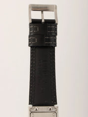 Square Logo Face Watch Silver/Black