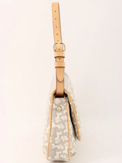 灰色/白色马车图案单肩包