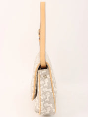 灰色/白色马车图案单肩包