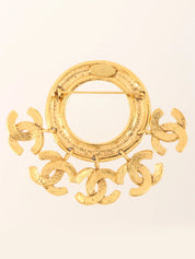 1994 Circle 5CC Mark Swing Brooch Gold