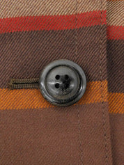 Wool check pattern jacket in brown/multi