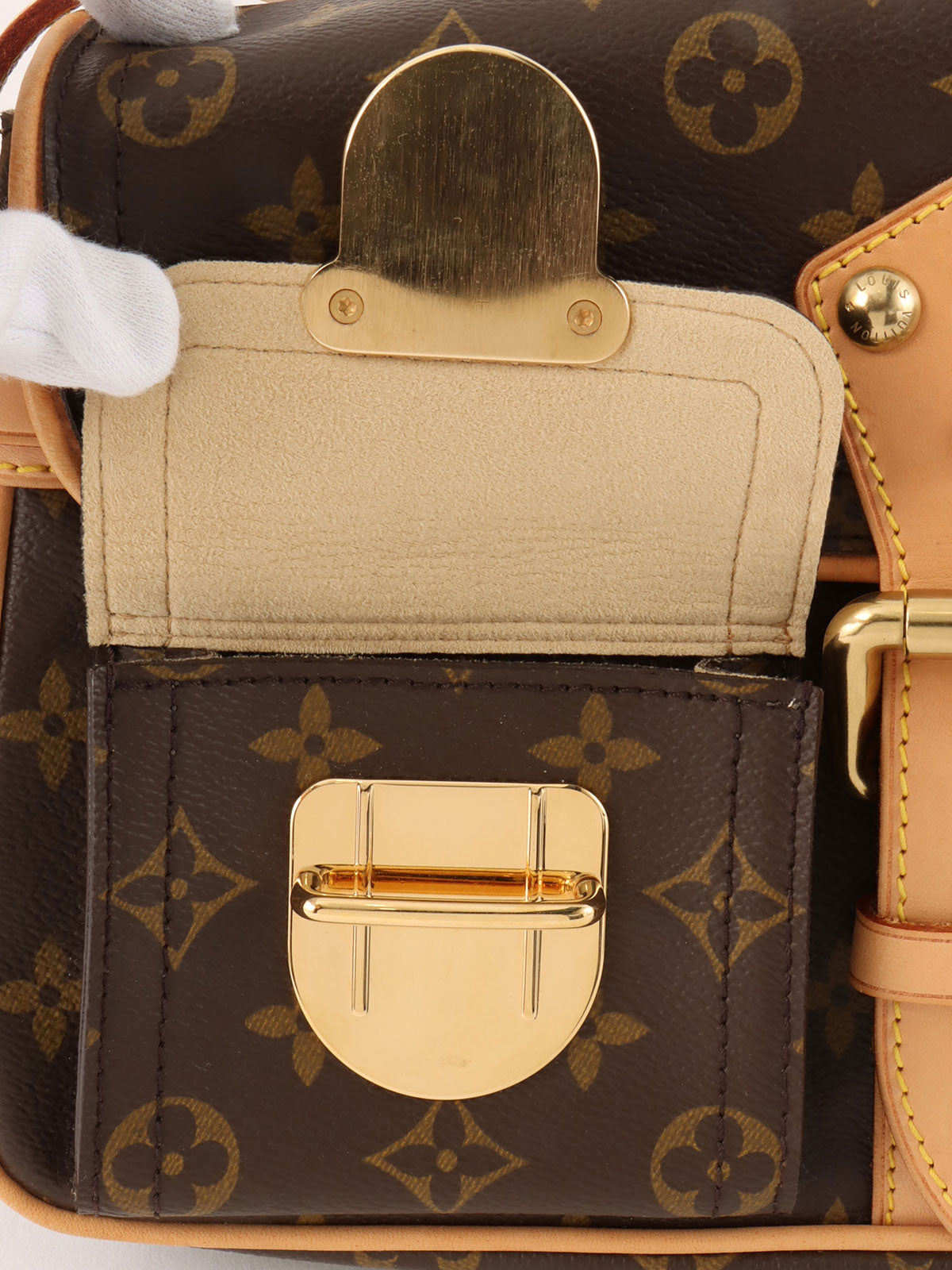 2008 Monogram Hudson Canvas PM Brown