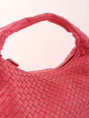 Pink Intrecciato Hobo Bag