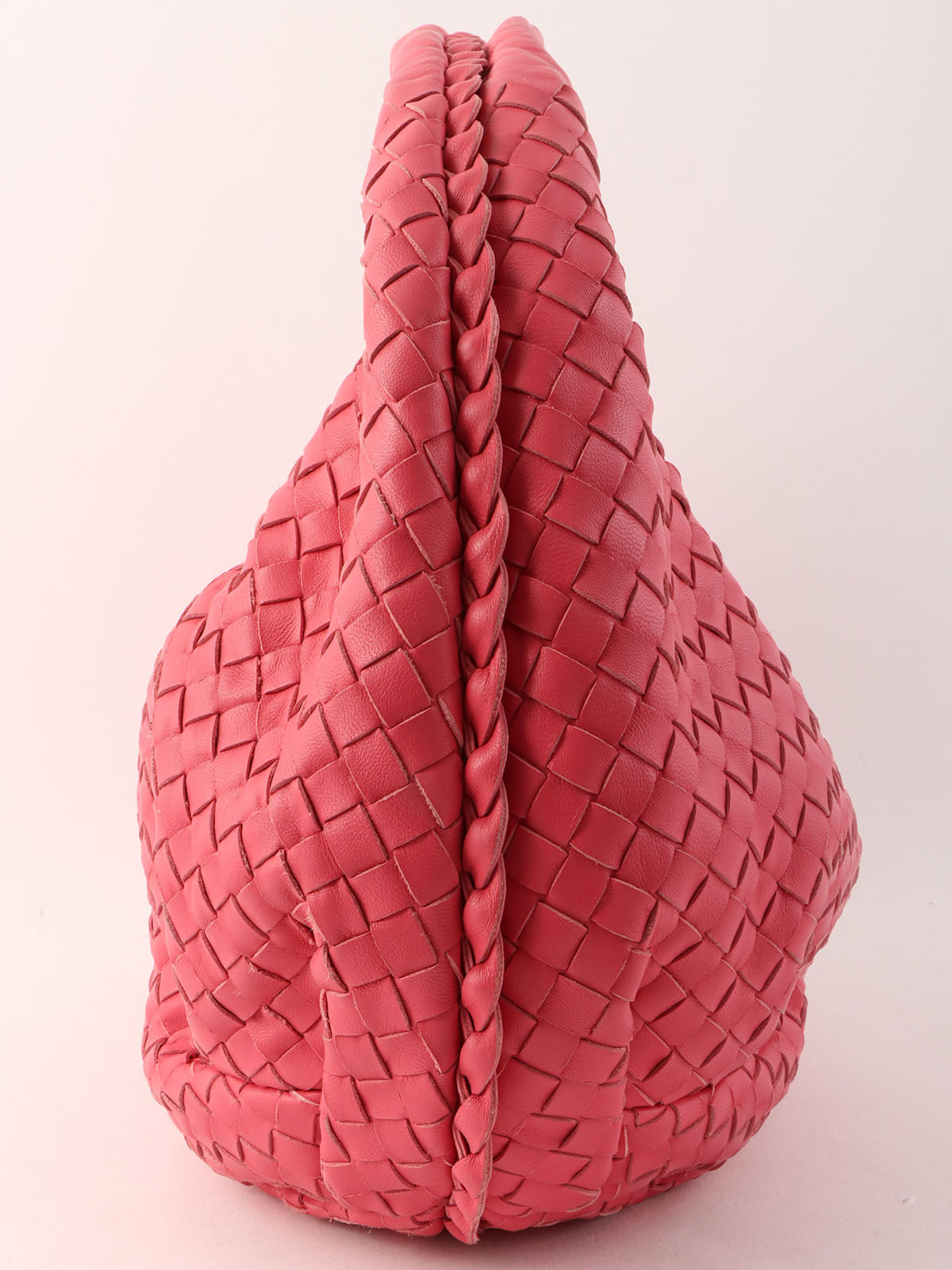 Pink Intrecciato Hobo Bag