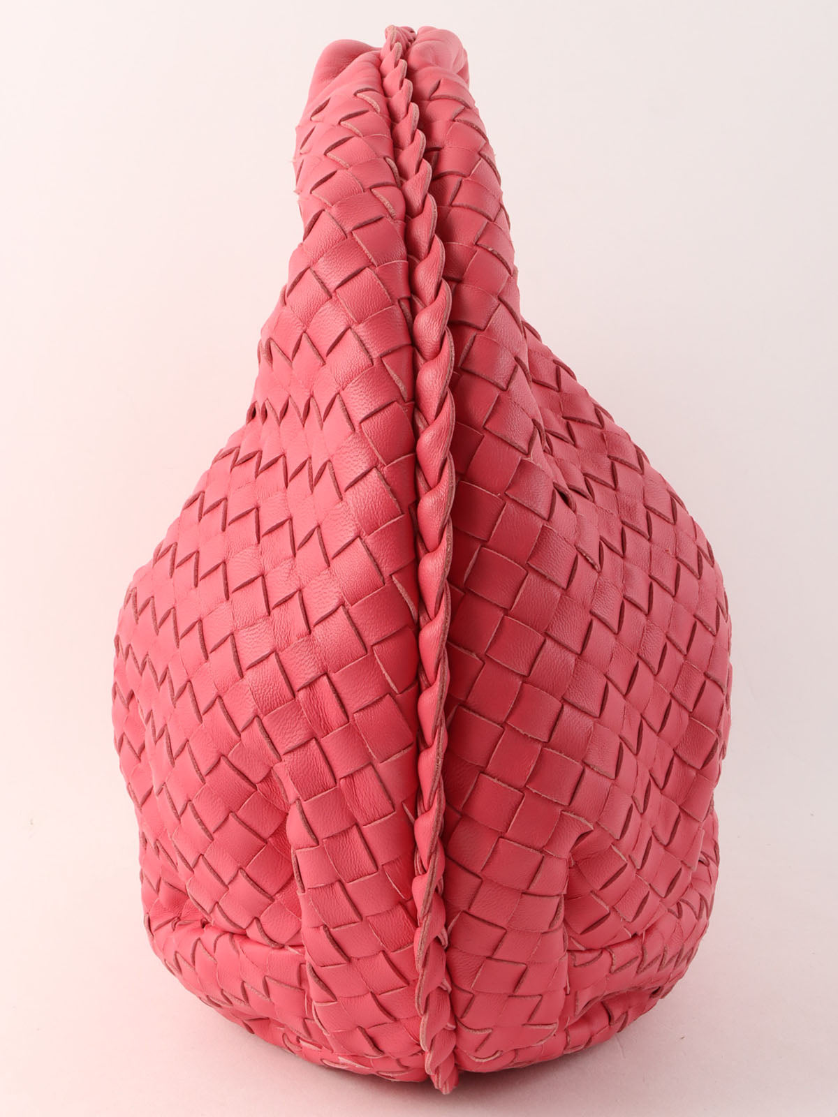 Pink Intrecciato Hobo Bag