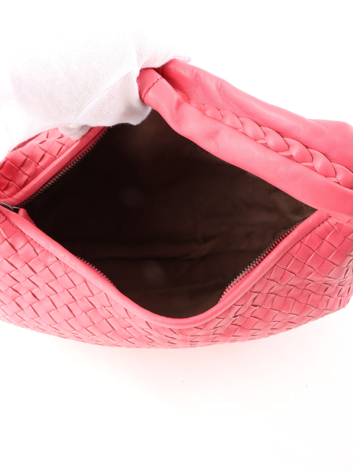Pink Intrecciato Hobo Bag