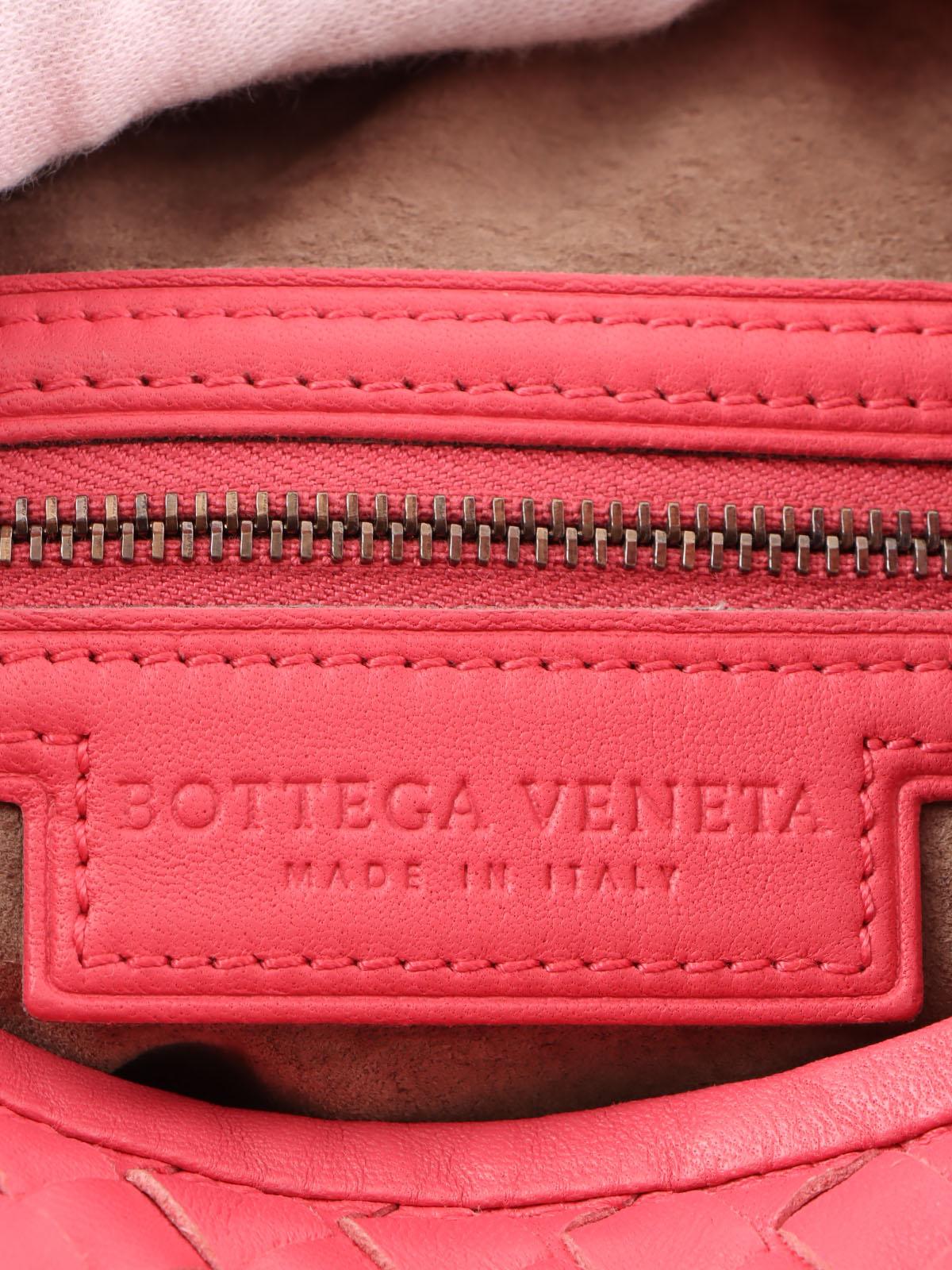 Pink Intrecciato Hobo Bag