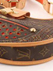 2006 Monogram 帆布Perforated Demilune 棕色/橙色
