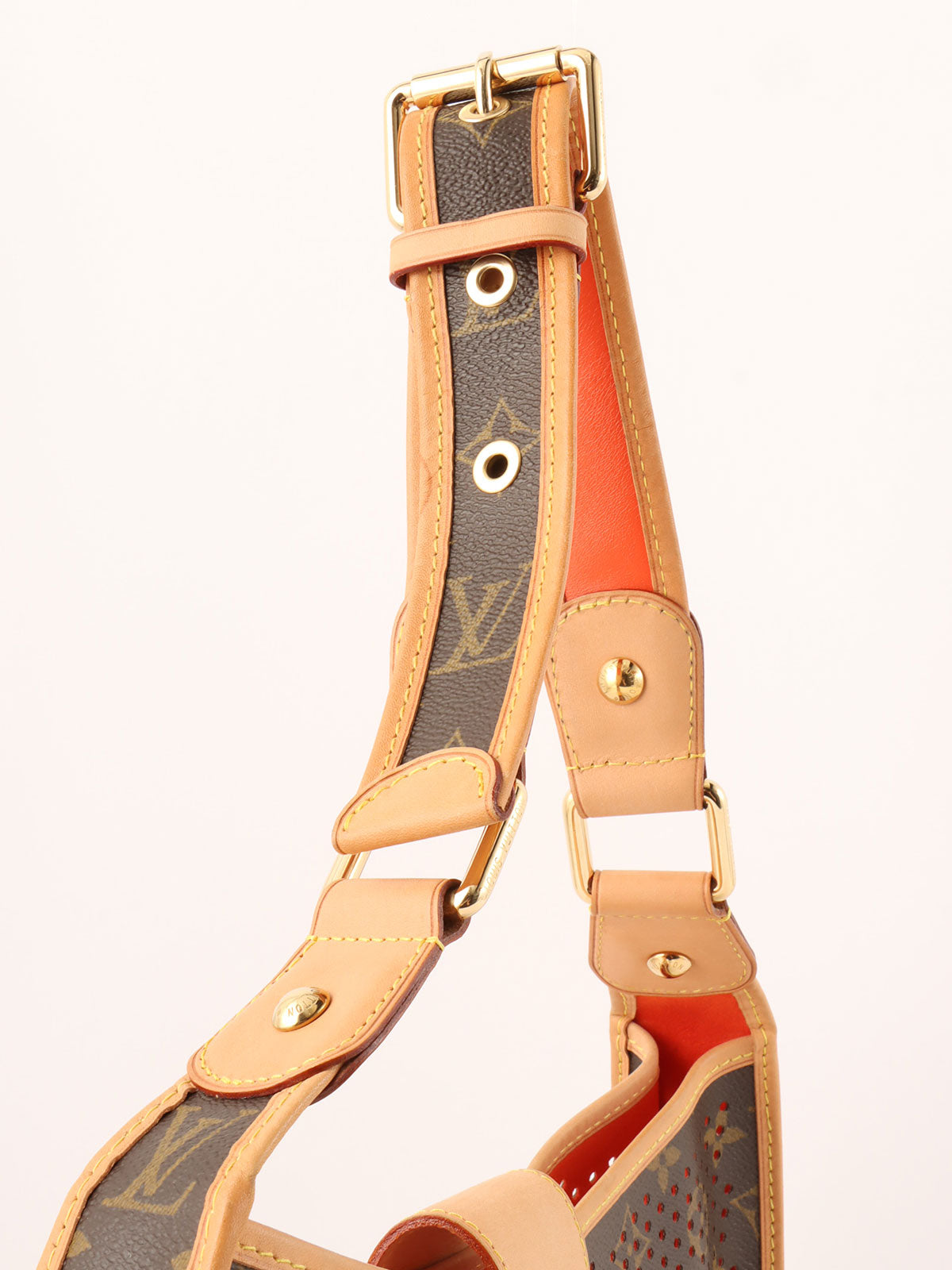 2006 Monogram Canvas Perforated Demilune Brown/Orange