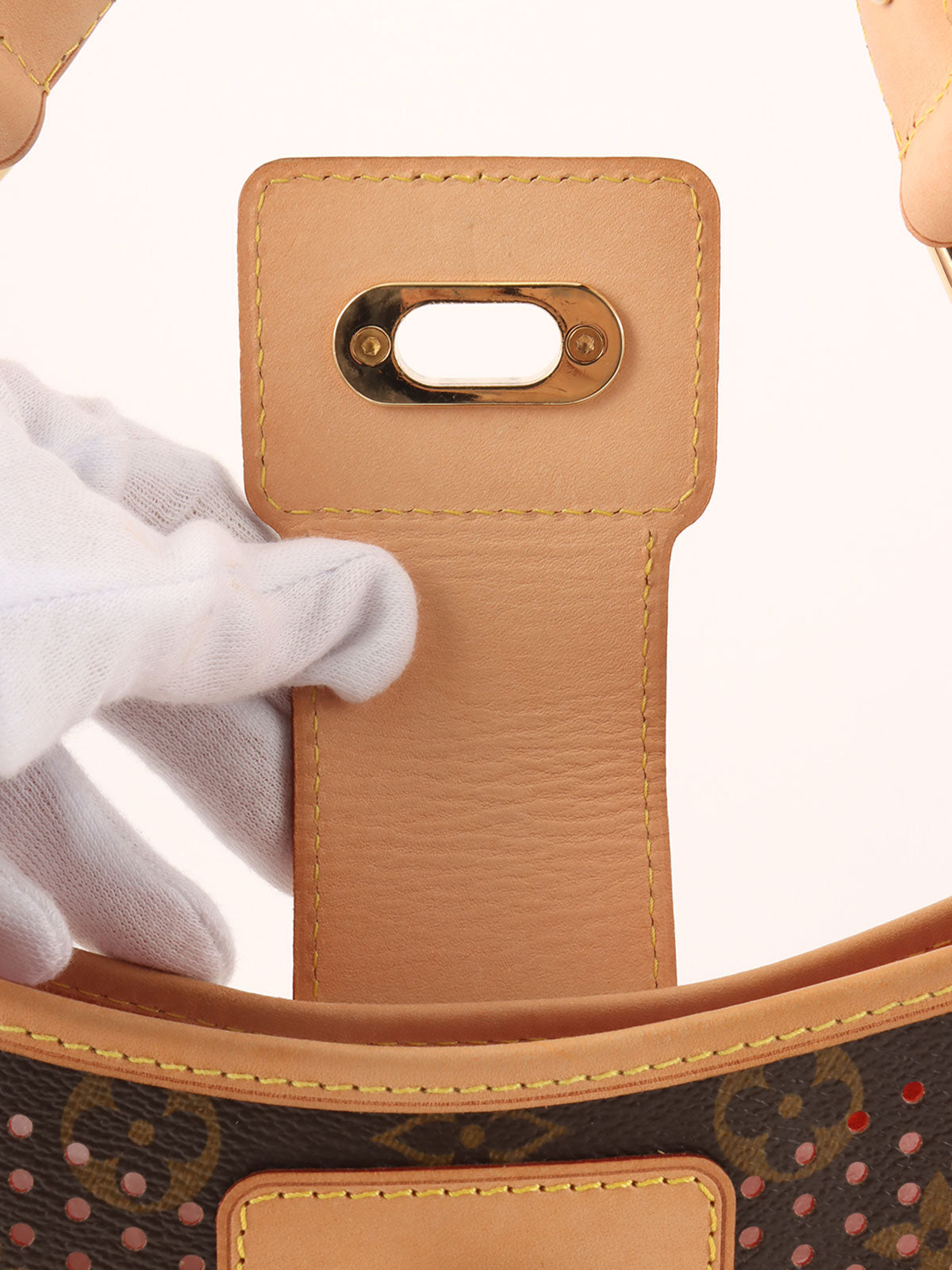 2006 Monogram Canvas Perforated Demilune Brown/Orange