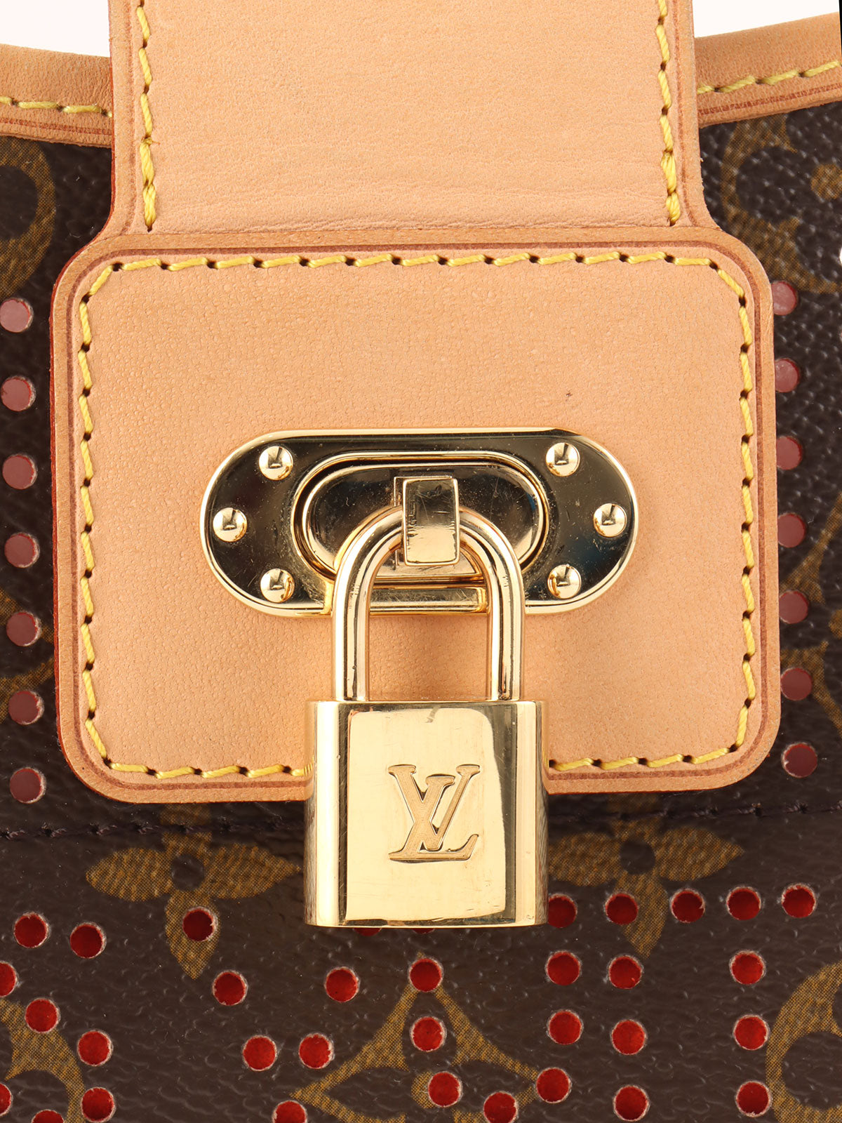 2006 Monogram Canvas Perforated Demilune Brown/Orange