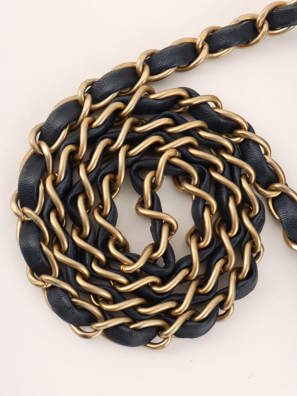 2014年頃製 バイカラーCCマークチェーンショルダーバッグ ネイビー/ブラック