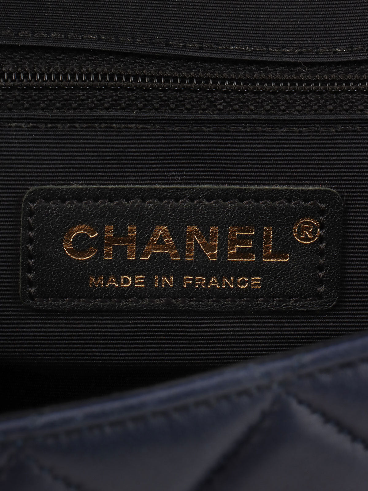 2014年頃製 バイカラーCCマークチェーンショルダーバッグ ネイビー/ブラック