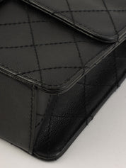 1998 Caviar Skin Classic Flap Chain Bag in Black