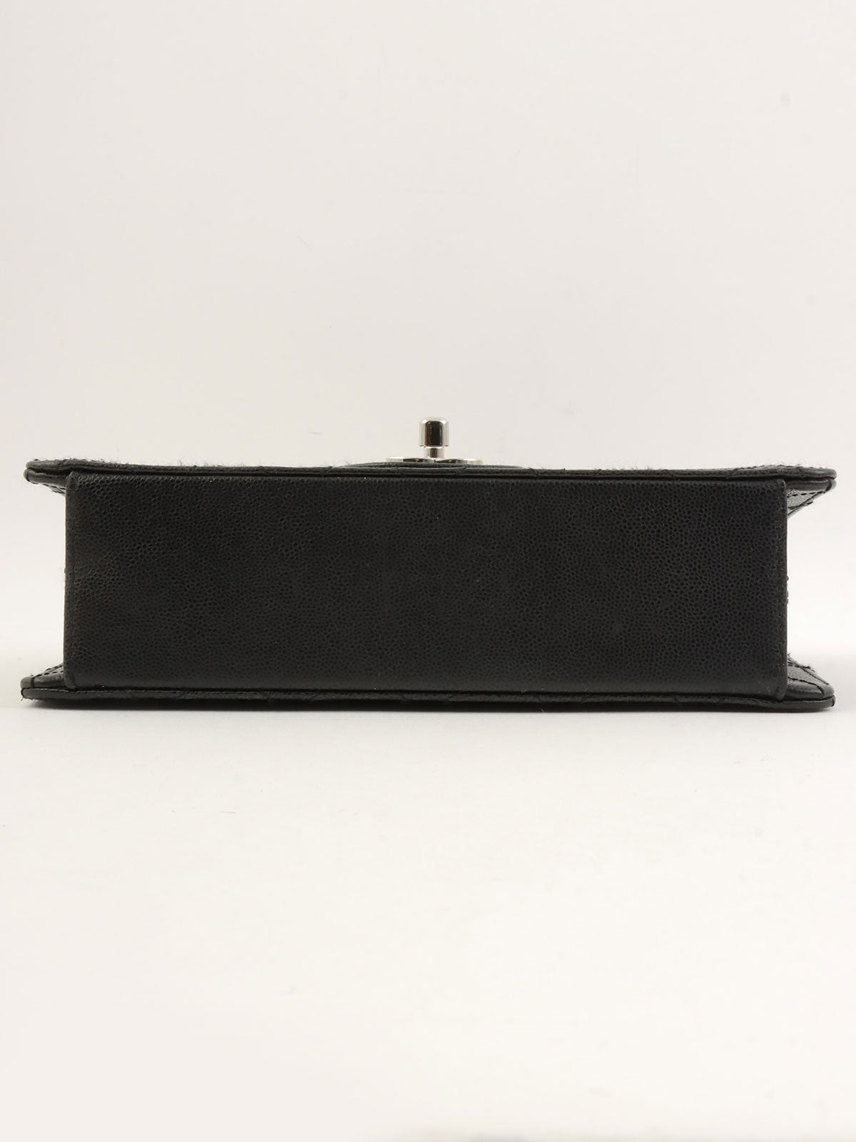 1998 Caviar Skin Classic Flap Chain Bag in Black