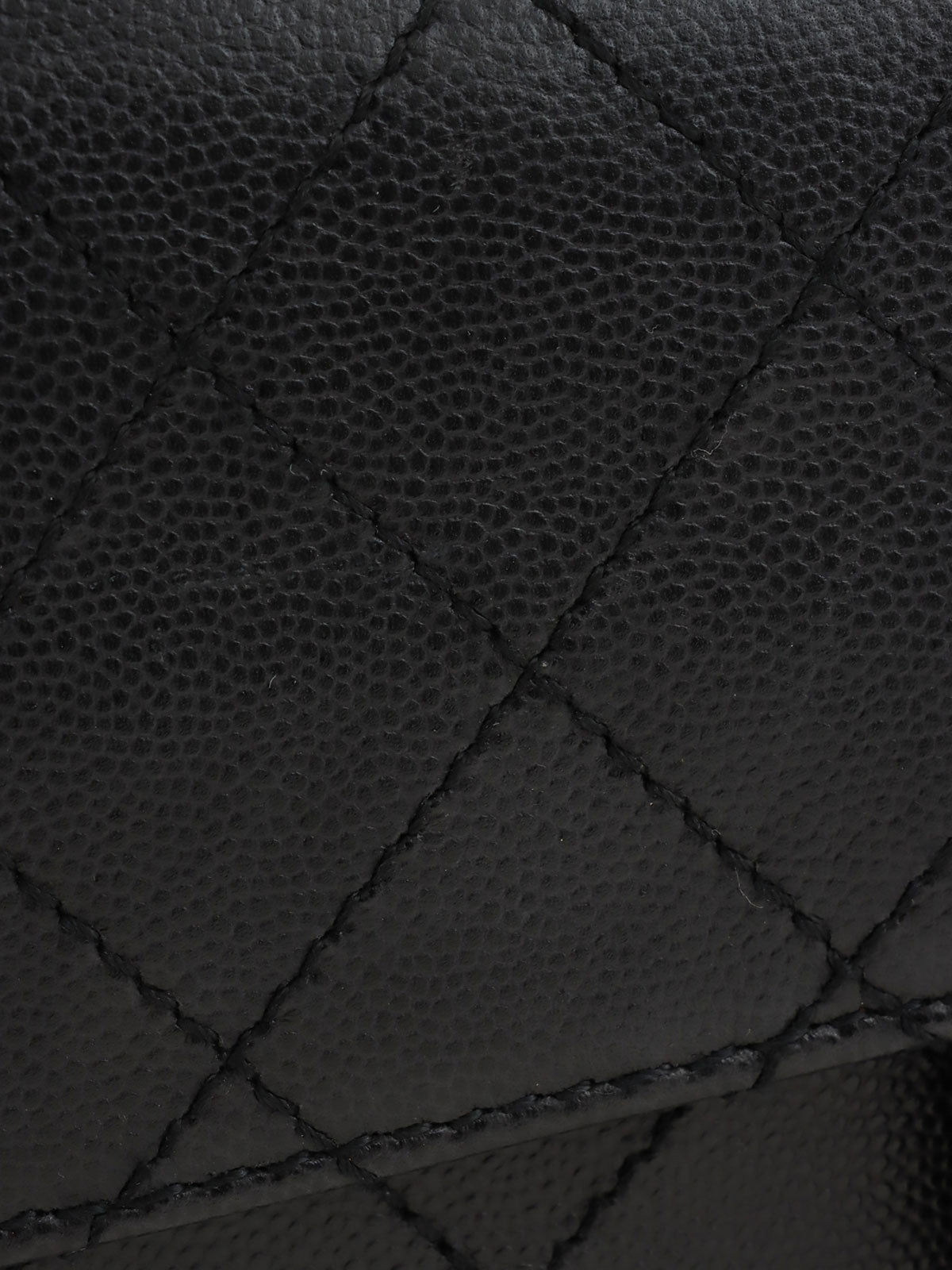 1998 Caviar Skin Classic Flap Chain Bag in Black