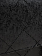 1998 Caviar Skin Classic Flap Chain Bag in Black