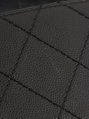 1998 Caviar Skin Classic Flap Chain Bag in Black